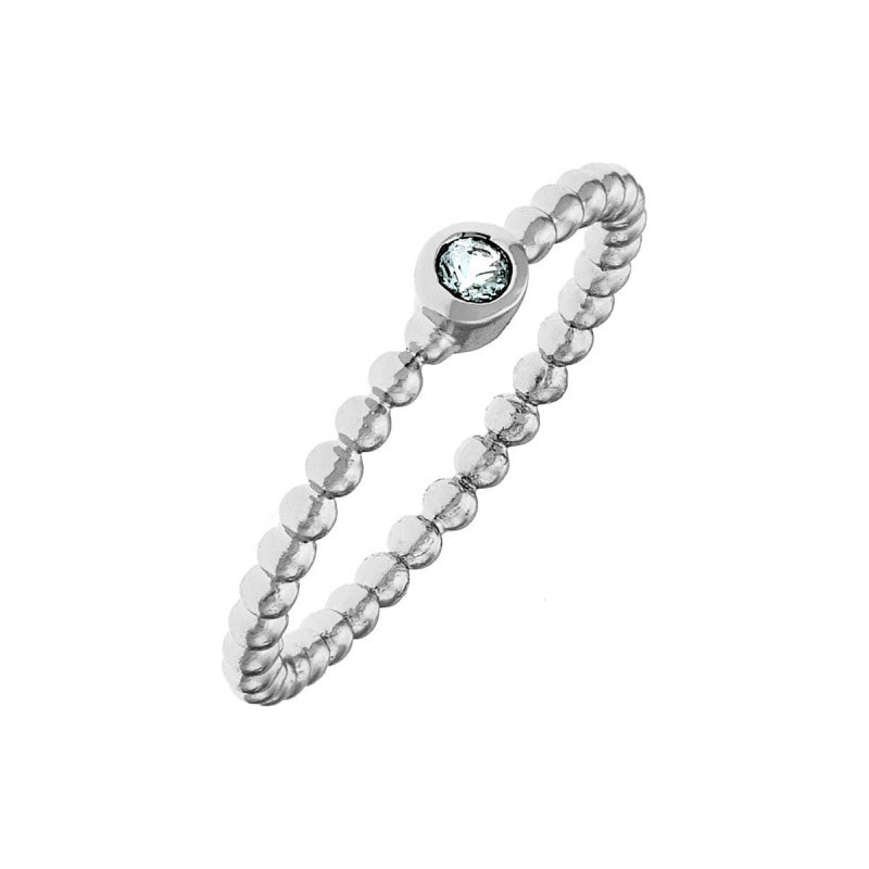 Sole du Soleil Women's 18K White Gold Plated CZ Simulated Diamond Stackable Fashion Ring Size 9